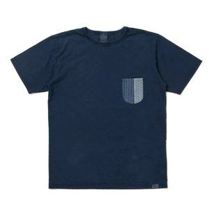 Studio D'Artisan Noragi Kasuri Sashiko Pocket Tee